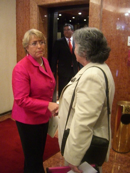 President Bachelet met with Olga Weisfeiler, daughter of missing US professor Borris Weisfeiler